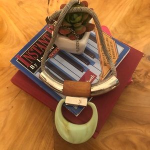 Teal fashion necklace statement piece